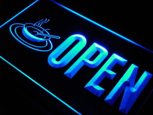 OPEN Hot Soup Food Cafe Shop Neon Light Sign